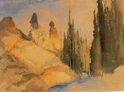 Thomas Moran Tower Creek France oil painting artist